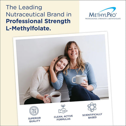 MethylPro L-Methylfolat 2,5 mg – Unterstützt eine gesunde Denkweise – Aktives Folat für Methylierungsunterstützung & biochemische Reaktionen – Hohe Bioverfügbarkeit – Flexible Dosierung – 30 Portionen – 30 Kapseln