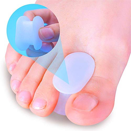 Povihome 10er Pack Gel Zehenspreizer & Ballenzehenkorrektur (0,3'' Dick) – Orthopädische Hilfsmittel für Ballenzehen, überlappende Zehen, Schmerzlinderung – Größe S