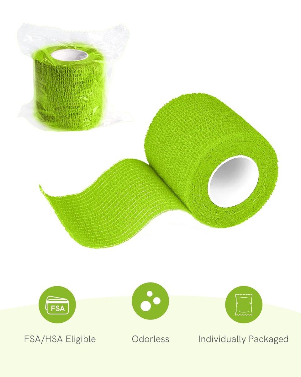 FriCARE Selbstklebende elastische Bandage, medizinisches Tape für Erste-Hilfe-Kit, kohäsive Bandagen für Wunden, Sport, Tierarzt, 2 Zoll x 5 Yards, 6 Rollen, Regenbogen