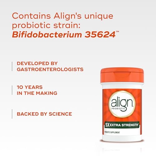 Align Probiotikum Extra Stark – Probiotika für Frauen und Männer, #1 von Ärzten empfohlene Marke‡, 5x mehr gute Bakterien zur Unterstützung eines gesunden Verdauungssystems*, 21 Kapseln