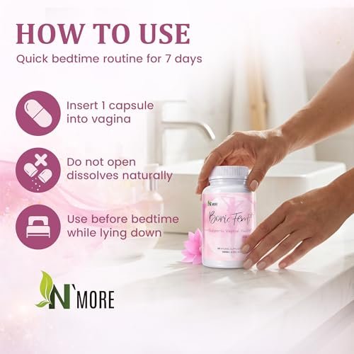 N'More Borsäure-Zäpfchen 600mg – Unterstützt das vaginale pH-Gleichgewicht & Geruchskontrolle – 100% rein, hergestellt in den USA – Intime Gesundheit – 30 Stück