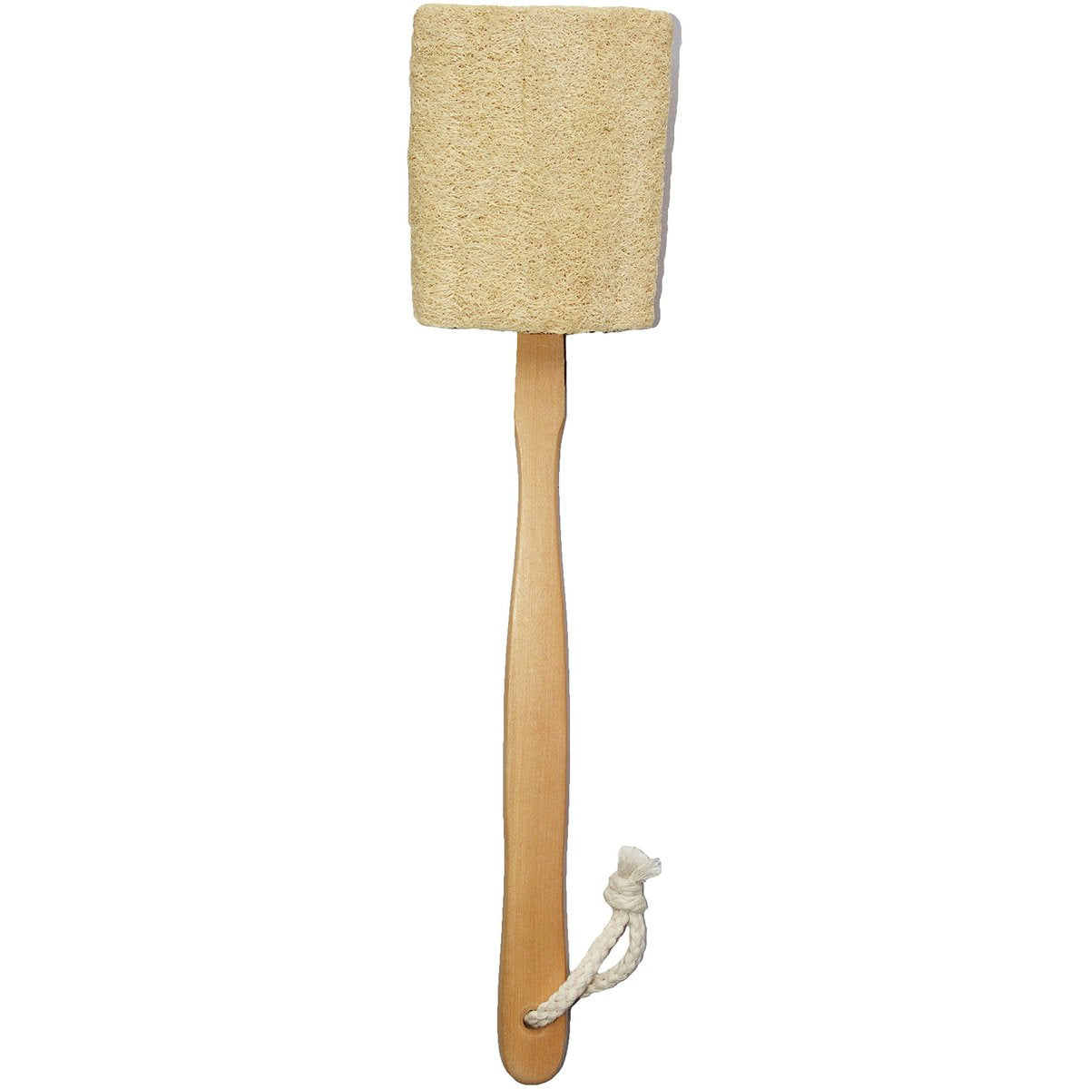Natürlicher Peeling-Luffa-Badebürste am Stiel – Langer Holzgriff für Männer & Frauen, Rückenbürste, Körperpeeling, 1 Stück