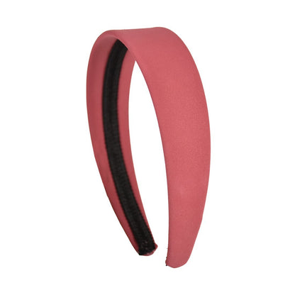 1 Zoll breites, samtweiches Haarband für Damen und Mädchen – Rosenrot
