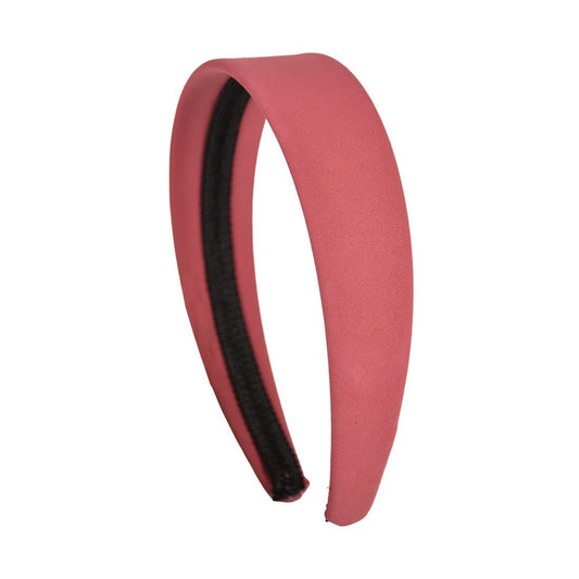 1 Zoll breites, samtweiches Haarband für Damen und Mädchen – Rosenrot