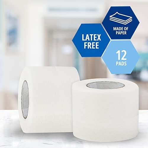 MED PRIDE Hypoallergene Latexfreie Papier-Medizintape 5 cm x 9,1 m – 6 Rollen, Weiß, Atmungsaktiv für Empfindliche Haut