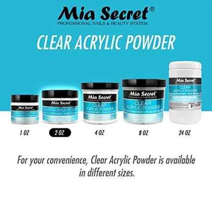 Mia Secret Klares Acrylpulver (56g) – Hochwertiges Acrylpulver für professionelle Nagelmodellagen