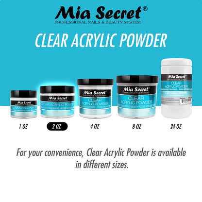 Mia Secret Klares Acrylpulver (56g) – Hochwertiges Acrylpulver für professionelle Nagelmodellagen