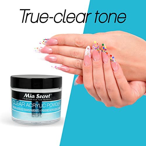 Mia Secret Klares Acrylpulver (56g) – Hochwertiges Acrylpulver für professionelle Nagelmodellagen