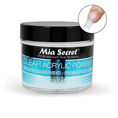 Mia Secret Klares Acrylpulver (56g) – Hochwertiges Acrylpulver für professionelle Nagelmodellagen