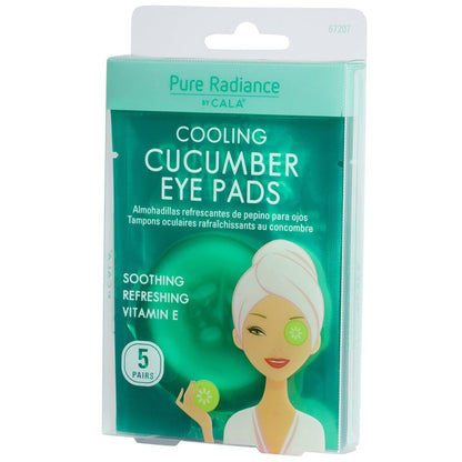 CALA Cooling Cucumber Under Eye Patches – Vorgefeuchtete Augenpads mit Gurkenextrakt, Hyaluronsäure, Aloe & Vitamin E, 5 Paare, 10-20 Min. abschwellende Augenbehandlung