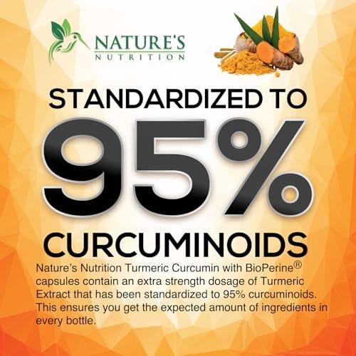 Bio Kurkuma Curcumin Kapseln mit BioPerine & 95% Curcuminoide - 2400mg pro Portion - Vegan - 60 Kapseln