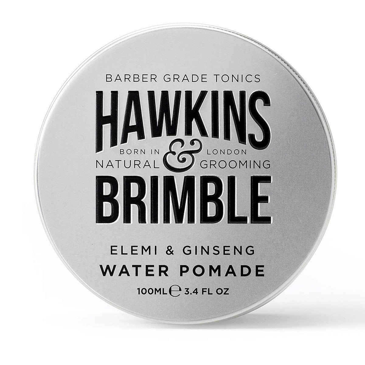 Hawkins & Brimble Strong Hold Haar Pomade für Männer, 100 ml wasserbasierte Formel, den ganzen Tag starker Halt mit natürlichem Glanz, Elemi & Ginseng Duft, vegan, leicht auswaschbar, Styling Creme Clay