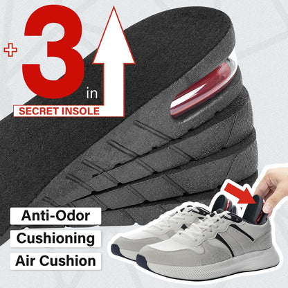 3-Lagen Air-Up Einlegesohlen zur Körpergrößensteigerung – 6 cm (2,4 Zoll) Absatzerhöhung für Schuhe – Höheneinlegesohlen für Männer und Frauen