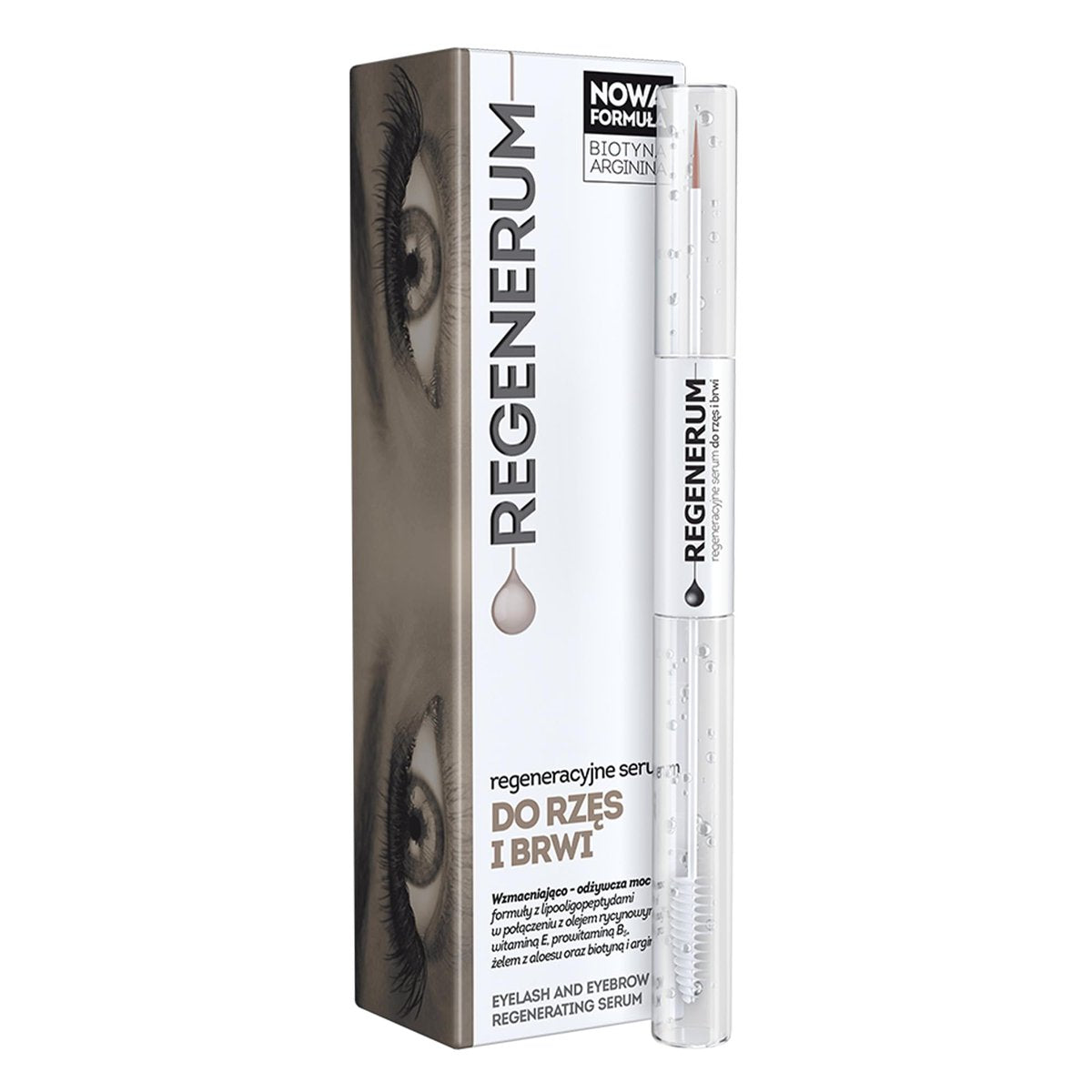 Regenerum Wimpern- und Augenbrauen-Regenerationsserum - Intensivpflege für brüchige Wimpern und Augenbrauen mit Dual-Formel zur Stärkung - 11g