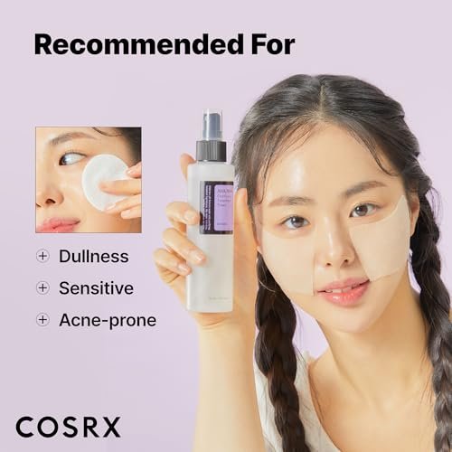 COSRX AHA/BHA Treatment Toner – 150 ml, Gesichtstoner mit Peeling-Effekt für Mitesser, Poren und unebene Haut, koreanische Hautpflege, tierversuchsfrei