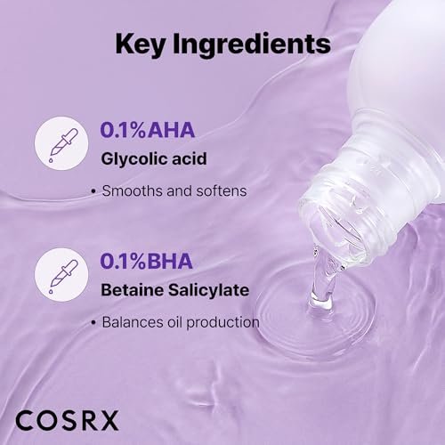 COSRX AHA/BHA Treatment Toner – 150 ml, Gesichtstoner mit Peeling-Effekt für Mitesser, Poren und unebene Haut, koreanische Hautpflege, tierversuchsfrei