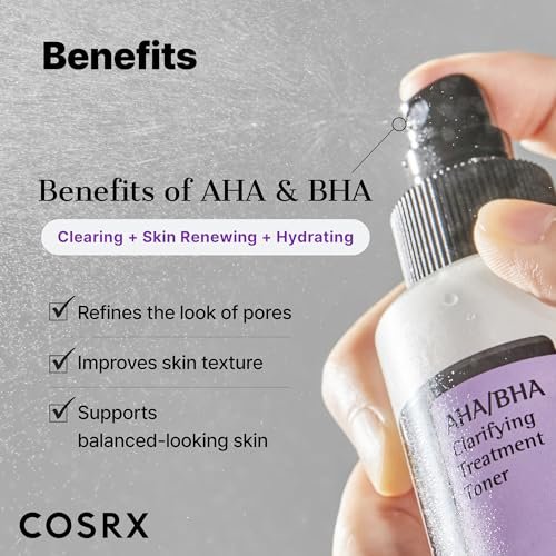 COSRX AHA/BHA Treatment Toner – 150 ml, Gesichtstoner mit Peeling-Effekt für Mitesser, Poren und unebene Haut, koreanische Hautpflege, tierversuchsfrei