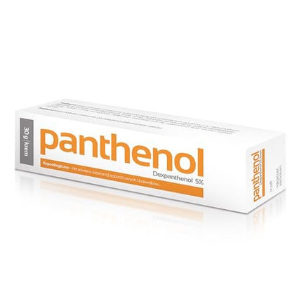 Panthenol Creme – Ideal für sonnen- oder witterungsbeanspruchte Haut, Feuchtigkeitspflege für trockene Haut, pflegende Hautpflege für weiche und empfindliche Haut – 30 g