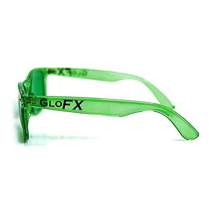 GloFX Grüne Farbtherapie-Mood-Brille – Migränebrille, Lichttherapie-Brille, Chromotherapie, Grüne getönte Linsen zur Migräne-Linderung