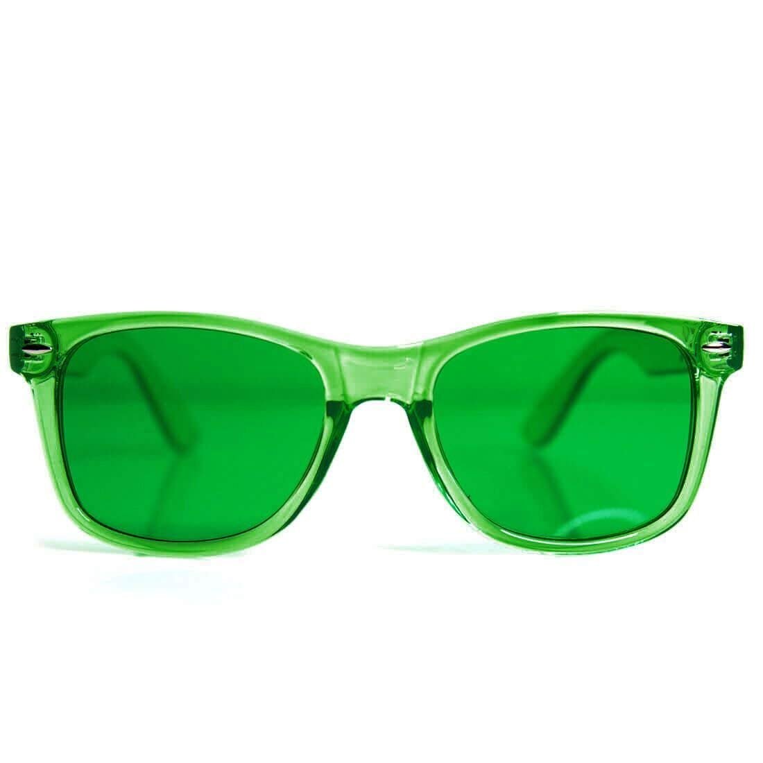 GloFX Grüne Farbtherapie-Mood-Brille – Migränebrille, Lichttherapie-Brille, Chromotherapie, Grüne getönte Linsen zur Migräne-Linderung