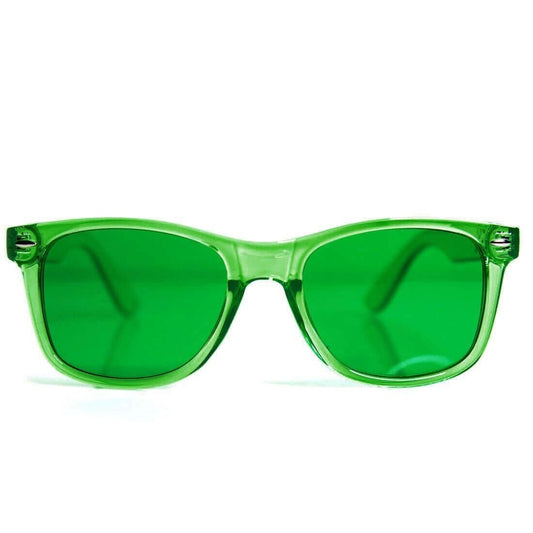 GloFX Grüne Farbtherapie-Mood-Brille – Migränebrille, Lichttherapie-Brille, Chromotherapie, Grüne getönte Linsen zur Migräne-Linderung