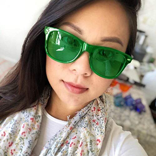 GloFX Grüne Farbtherapie-Mood-Brille – Migränebrille, Lichttherapie-Brille, Chromotherapie, Grüne getönte Linsen zur Migräne-Linderung