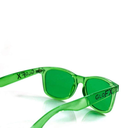 GloFX Grüne Farbtherapie-Mood-Brille – Migränebrille, Lichttherapie-Brille, Chromotherapie, Grüne getönte Linsen zur Migräne-Linderung