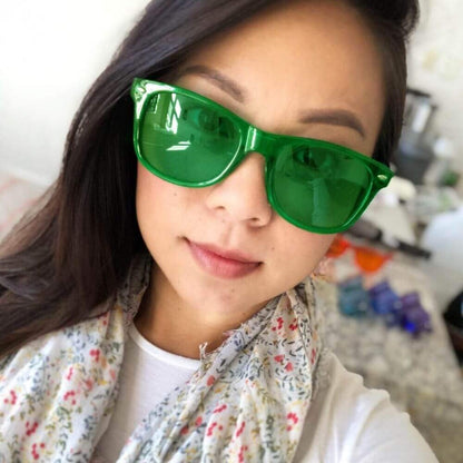 GloFX Grüne Farbtherapie-Mood-Brille – Migränebrille, Lichttherapie-Brille, Chromotherapie, Grüne getönte Linsen zur Migräne-Linderung