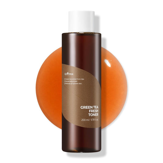 ISNTREE Green Tea Fresh Toner 200ml – Feuchtigkeitsspendendes Gesichtswasser für fettige Haut, Kontrolle von Talg, erfrischend und beruhigend