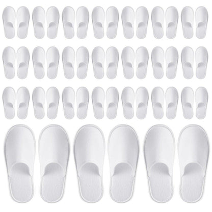 Juvale Einweg-Hausschuhe für Gäste – einzeln verpackte Spa- & Hotel-Slipper – rutschfeste Schuhe – reisefreundliche Einweg-Schuhe – Medium (Herren US 10 / Damen US 11) Weiß – 24er-Pack