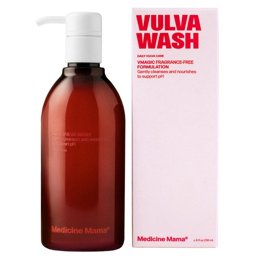 Medicine Mama's Apothecary Vmagic Sanfte Intimwaschlotion pH-ausgleichend zur Reinigung und Verjüngung der Intimhaut mit Kamille, Kollagen, Vitamin E und Salbei – Hormonfrei – 240 ml