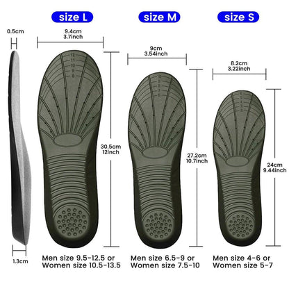 Memory Foam Einlegesohlen, Stoßdämpfend und Komfortabel für Täglichen Gebrauch, Herren und Damen, Größe M (US M: 6.5-9/W: 7.5-10)