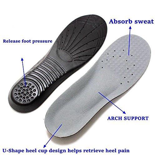 Memory Foam Einlegesohlen, Stoßdämpfend und Komfortabel für Täglichen Gebrauch, Herren und Damen, Größe M (US M: 6.5-9/W: 7.5-10)
