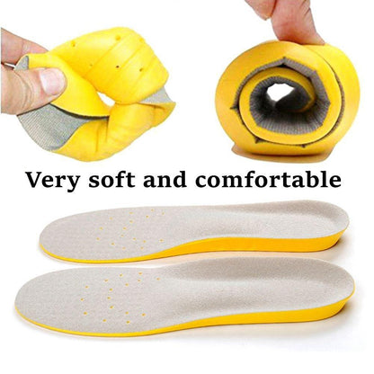 Amitataha Memory Foam Einlegesohlen – Gelbe Stoßdämpfende Schuheinlagen für Herren und Damen, Größe M (US M: 6.5-9 / W: 7.5-10)