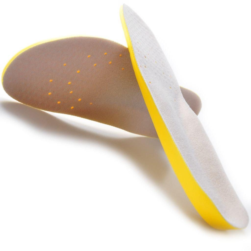 Amitataha Memory Foam Einlegesohlen – Gelbe Stoßdämpfende Schuheinlagen für Herren und Damen, Größe M (US M: 6.5-9 / W: 7.5-10)