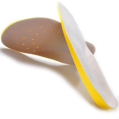 Amitataha Memory Foam Einlegesohlen – Gelbe Stoßdämpfende Schuheinlagen für Herren und Damen, Größe M (US M: 6.5-9 / W: 7.5-10)