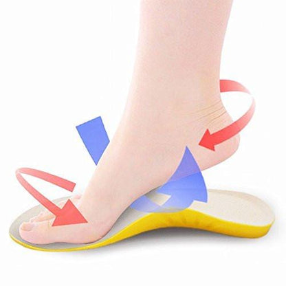 Amitataha Memory Foam Einlegesohlen – Gelbe Stoßdämpfende Schuheinlagen für Herren und Damen, Größe M (US M: 6.5-9 / W: 7.5-10)
