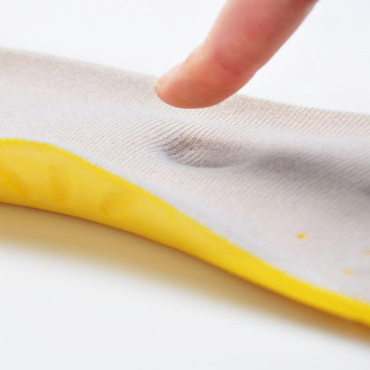 Amitataha Memory Foam Einlegesohlen – Gelbe Stoßdämpfende Schuheinlagen für Herren und Damen, Größe M (US M: 6.5-9 / W: 7.5-10)