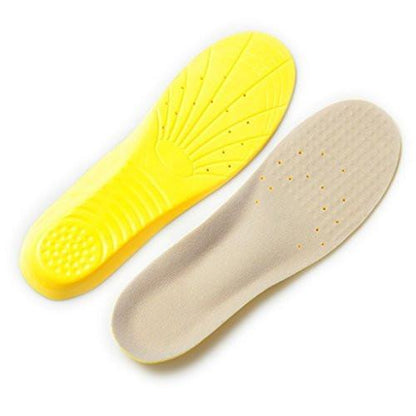 Amitataha Memory Foam Einlegesohlen – Gelbe Stoßdämpfende Schuheinlagen für Herren und Damen, Größe M (US M: 6.5-9 / W: 7.5-10)