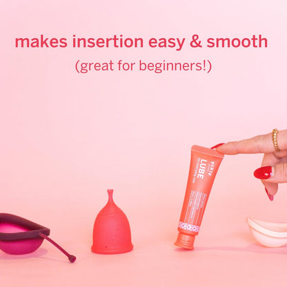 Pixie Menstrual Cup Gleitgel – 20 ml natürliches, wasserbasiertes Gleitmittel für Damenhygiene – Erleichtert das Einsetzen von Menstruationstassen und -scheiben
