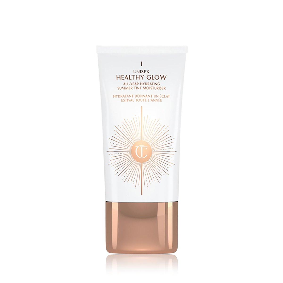 Charlotte Tilbury Healthy Glow Skin Tint – Feuchtigkeitsspendende getönte Tagescreme mit Bronzing-Pigmenten für einen natürlichen Teint & strahlende Haut