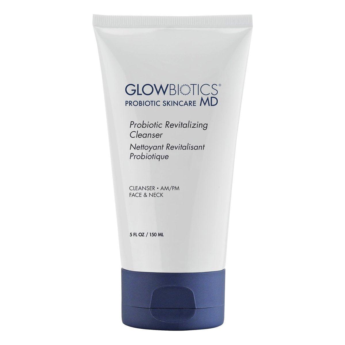 Glowbiotics Probiotischer Revitalisierender Reiniger - Anti-Aging Gesichtsreinigung mit Peptiden - 150 ml - Feuchtigkeitsspendendes Gel für hormonelle, trockene & reife Haut