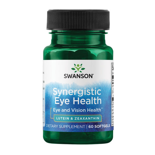 Swanson Synergistic Eye Health – Lutein & Zeaxanthin 60 Softgels – Lutemax 20 mg & OmniXan 2 mg für Sehkraft