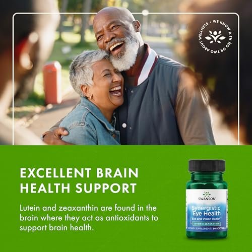 Swanson Synergistic Eye Health – Lutein & Zeaxanthin 60 Softgels – Lutemax 20 mg & OmniXan 2 mg für Sehkraft