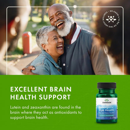 Swanson Synergistic Eye Health – Lutein & Zeaxanthin 60 Softgels – Lutemax 20 mg & OmniXan 2 mg für Sehkraft
