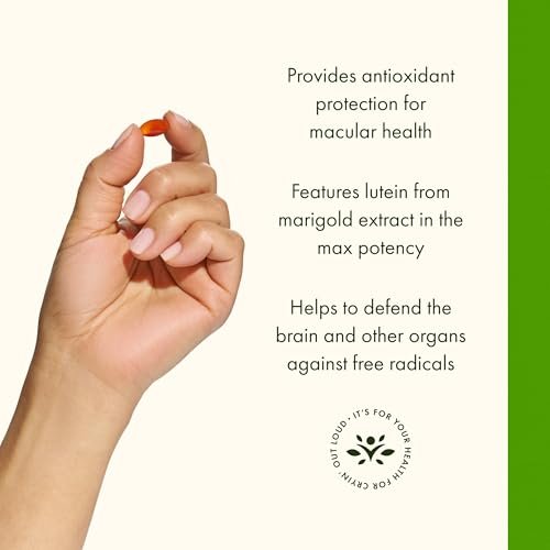 Swanson Synergistic Eye Health – Lutein & Zeaxanthin 60 Softgels – Lutemax 20 mg & OmniXan 2 mg für Sehkraft