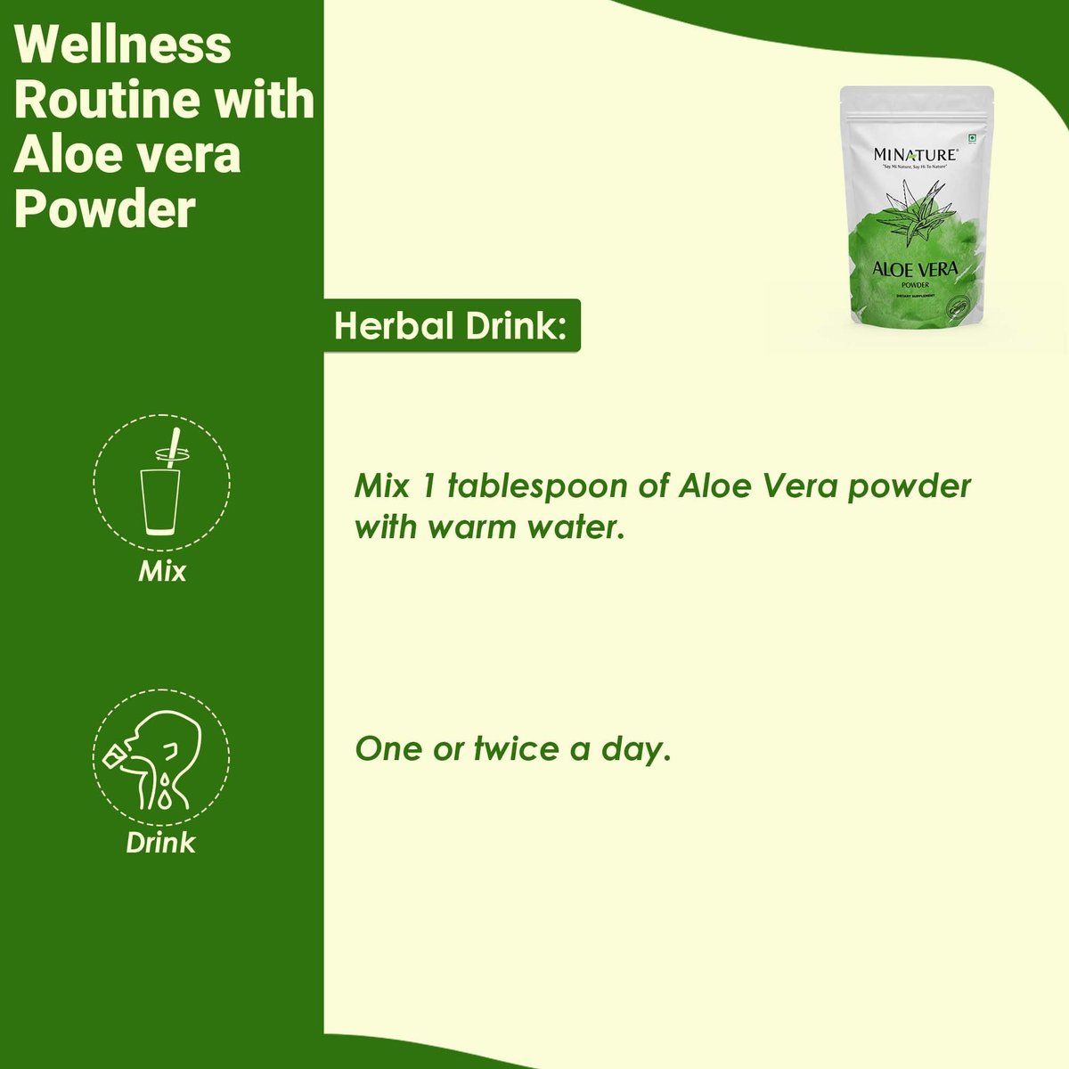 Minature 100% Aloe Vera Pulver (Aloe Barbadensis) 227 g (8 oz) | Reines Aloe Vera Blattpulver