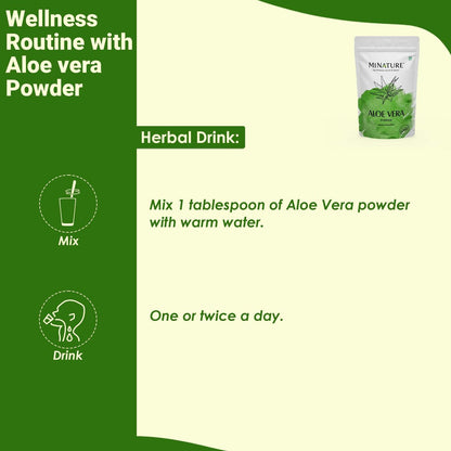 Minature 100% Aloe Vera Pulver (Aloe Barbadensis) 227 g (8 oz) | Reines Aloe Vera Blattpulver