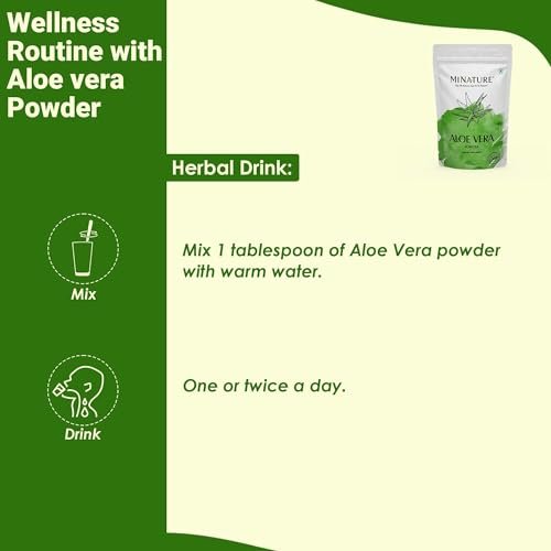 Minature 100% Aloe Vera Pulver (Aloe Barbadensis) 227 g (8 oz) | Reines Aloe Vera Blattpulver