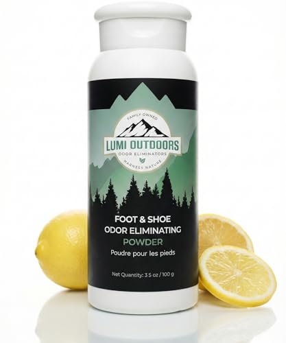 Lumi Outdoors Natürliches Fußpuder Deodorant & Schuhgeruch Entferner - Talkumfreies Fuß-Deo